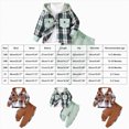 thumbnail image 4 of Toddler Baby Boy Clothes Fall Winter Outfit, Boys Clothes 2T 3T 4T 2Pcs Baby Boys Outfits Plaid Hooded Toddler Boys Top Pants Set Autumn Winter Home Wear Baby's Clothing Set,Brown,9-12 Months, 4 of 9