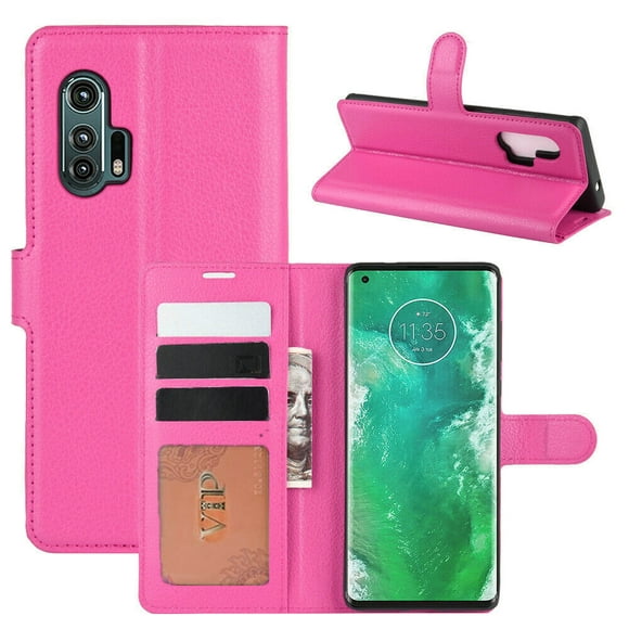[PST] Motorola Edge+ Wallet Case, Leather Magnetic Card Slot Wallet Folio Flip Case Cover