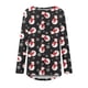thumbnail image 4 of Camiseta de manga larga con cuello redondo y estampado navideño para mujer Pompotops qwe24299, 4 of 5