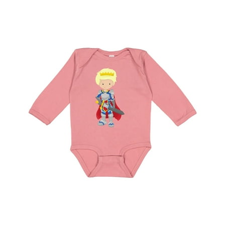 

Inktastic Boy Prince Knight In Shining Armor Blond Hair Boys Long Sleeve Baby Bodysuit
