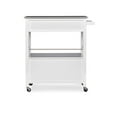 thumbnail image 4 of Riverbay Furniture Transitional Wood/Granite-Top Kitchen Cart in Bright White, 4 of 14