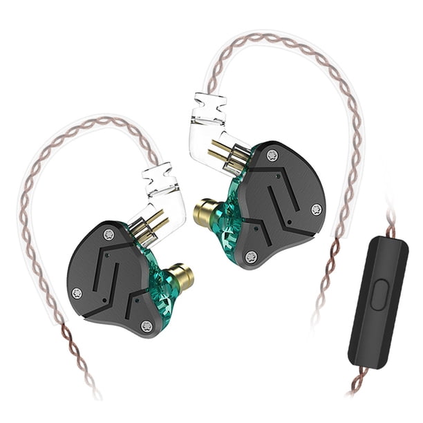 Auriculares KZ-ZSN HIFI Bass Auriculares In Ear Monitor Auriculares (Con Micrófono Cian)