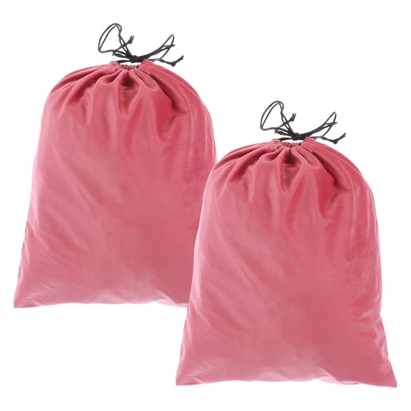 Uxcell 2 Pack Dust Bags for Handbags, 12.6x15.8" Cotton Drawstring Storage Pouch Bag Dust Cover Storage Bags for Purses Shoes Boots Daily Travel Storage, Pink