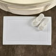 thumbnail image 4 of Hawmam Linen White Bath Mats, 21 x 34 inches, Pack of 2 - 100% Ring Spun Cotton, Banded Design, Highly Absorbent, Machine Washable for Bathroom Floor, 4 of 6