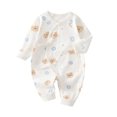 thumbnail image 2 of Ynynloco Kimono Tie Long Sleeve Soft One Piece, 100% Organic Cotton Baby Clothes for Girls & Boys, Preemie, Newborn & Infant, 2 of 7