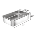 thumbnail image 2 of XL Sifting Cat Litter Box for Pine Pellets, Stainless Steel Sifting Box, for Large-Cat, Odor Control, Anti-Tracking, No Scoop, Includes Liners, Pine Litter & Metal Scoop, 2 of 8