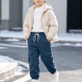 thumbnail image 7 of BXJX Boys Cargo Sweatpants, Elastic Waist Athletic Casual Drawstring Jogger Pants with Pockets Navy Size 11-12 T, 7 of 7