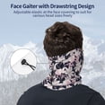 thumbnail image 4 of Neck Gaiter Face Cover Scarf, Pink Leaves Lilies Flowers Soft Face Sun Mask Cover Scarf Headband Cooling Sweat Absorbing Bandanas Hiking Cycling Running, 4 of 7