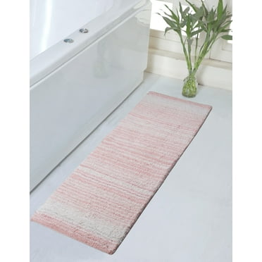 Home Weavers 100% Cotton Gradation Collection Bathroom Decore | Washable Rug | Bathroom Mat | Kitchen Carpet | Bathroom Rug Set | Bath Mat Set | Bath Floor Mat Non Slip, 21"x54", Pink