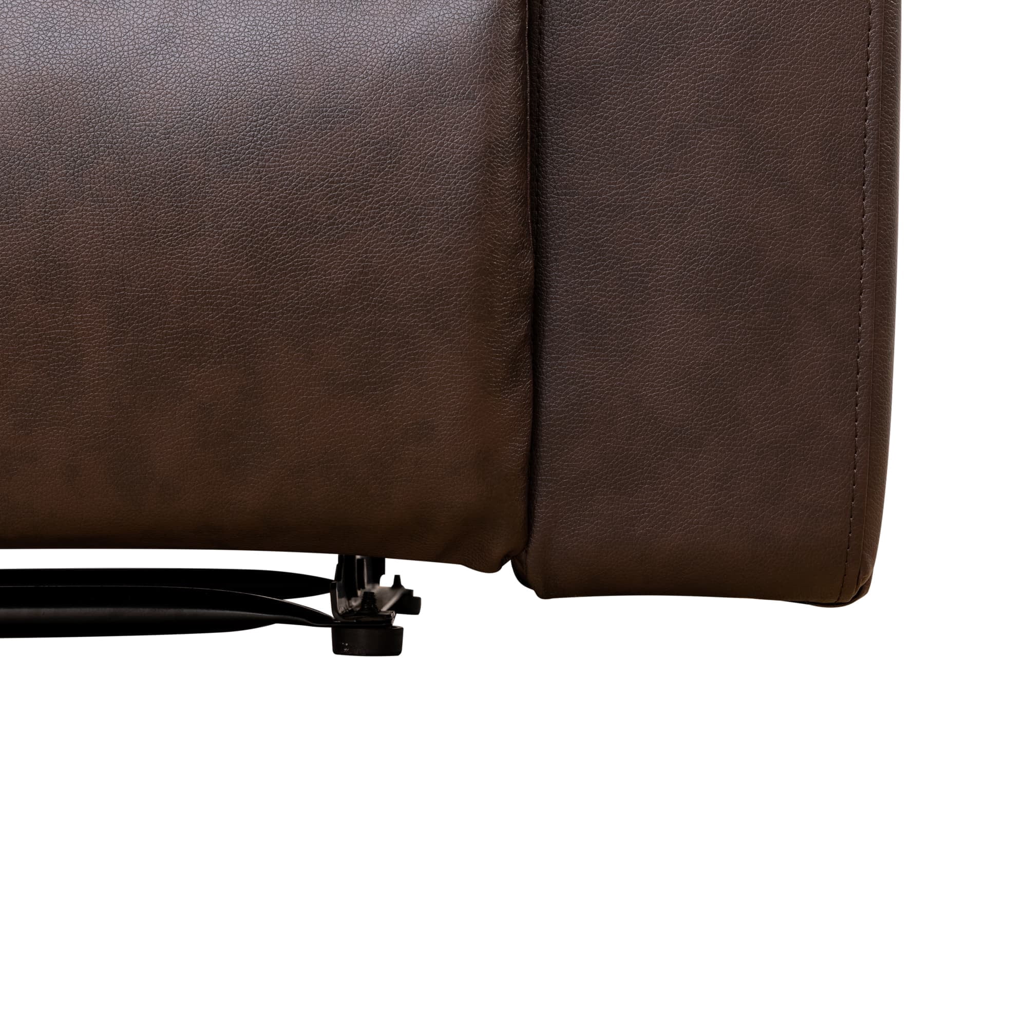 MAYEERTY Faux Leather Reclining Loveseat, 2-Seat Adjustable Backrest Recliner for Living Room, Brown