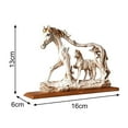 thumbnail image 6 of Yirtree Desktop Figurine Delicate Workmanship Gorgeous Artwork Micro Decor Standing Galloping Horse Resin Statue for Home, 6 of 8