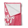 thumbnail image 2 of Saying Soft Flannel Fleece Blanket, You Can Change the World Girl Female Empowerment Feminist Text on Pink, Cozy Plush for Indoor and Outdoor Use, 50" x 60", Hot Pink Coral and White, by Ambesonne, 2 of 5