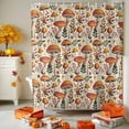 thumbnail image 3 of Thanksgiving Shower Curtains for Bathroom, Retro Mushroom Autumn Foliage Plant Waterproof Fabric Shower Curtain for Bathroom Bathtub Decoration, Machine Washable, 54x"78", 3 of 9