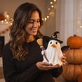thumbnail image 6 of Witch Hat Ghost Duck Resin Halloween Statue, Cute Spooky Tabletop Figurine, Fall Mantel Shelf Ornament for Home Living Room, Party Counter And Holiday Table Decor, 6 of 6