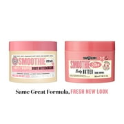 Soap & Glory Smoothie Star Body Butter with Shea Butter for Dry Skin, Reveal Softer and Smoother Skin, 10.1 oz
