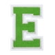 thumbnail image 1 of Parches de letras para planchar, letra E de 3 pulgadas, parches de letras grandes para planchar, parches de letras bordados verdes, 1 of 7