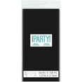 thumbnail image 3 of Unique Industries Black Solid Rectangular Plastic Tablecloths, 54" x 108" - 3ct, 3 of 3