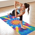thumbnail image 6 of Rainbow Tie Dye Mandala Pattern Hot Yoga Mat Towel Non Slip for Hot Yoga - Quick-Drying Yoga Mat Cover with 4 Corner Pockets with Travel Bag - Hot Yoga Towel Non Slip 70"x26", 6 of 6