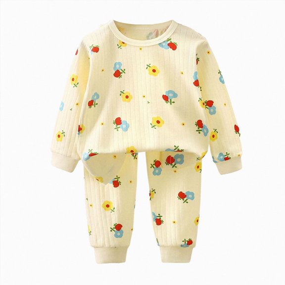 TAmten Toddler Boy 2-piece Pajamas Sleepwear Pjs for Baby Cute Soft Clothes Suit Dailywear & Loungewear Outfits Set Kids Clothing Outfits Size 2-3 Years