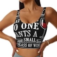 thumbnail image 1 of Balery Wine Funny Sujetadores deportivos con espalda cruzada para mujer, acolchados, sin costuras, de alto impacto, ideales para yoga, gimnasio, entrenamiento y fitness.-Medium, 1 of 8