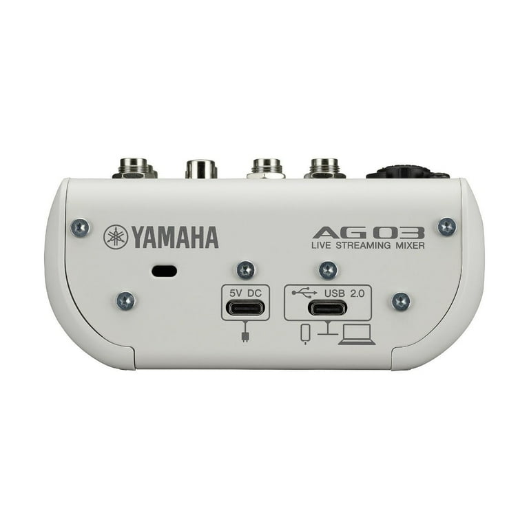Yamaha AG03MK2 3-Channel Mixer/USB Interface for IOS/Mac/PC White 