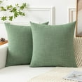 thumbnail image 1 of GHSDFBB Kevin Textile Set of 2 Sage Green Pillow Covers 20x20 Inch Farmhouse Boho Decorative Throw Pillow Covers Linen Cushion Covers for Sofa Couch Décor, 1 of 7