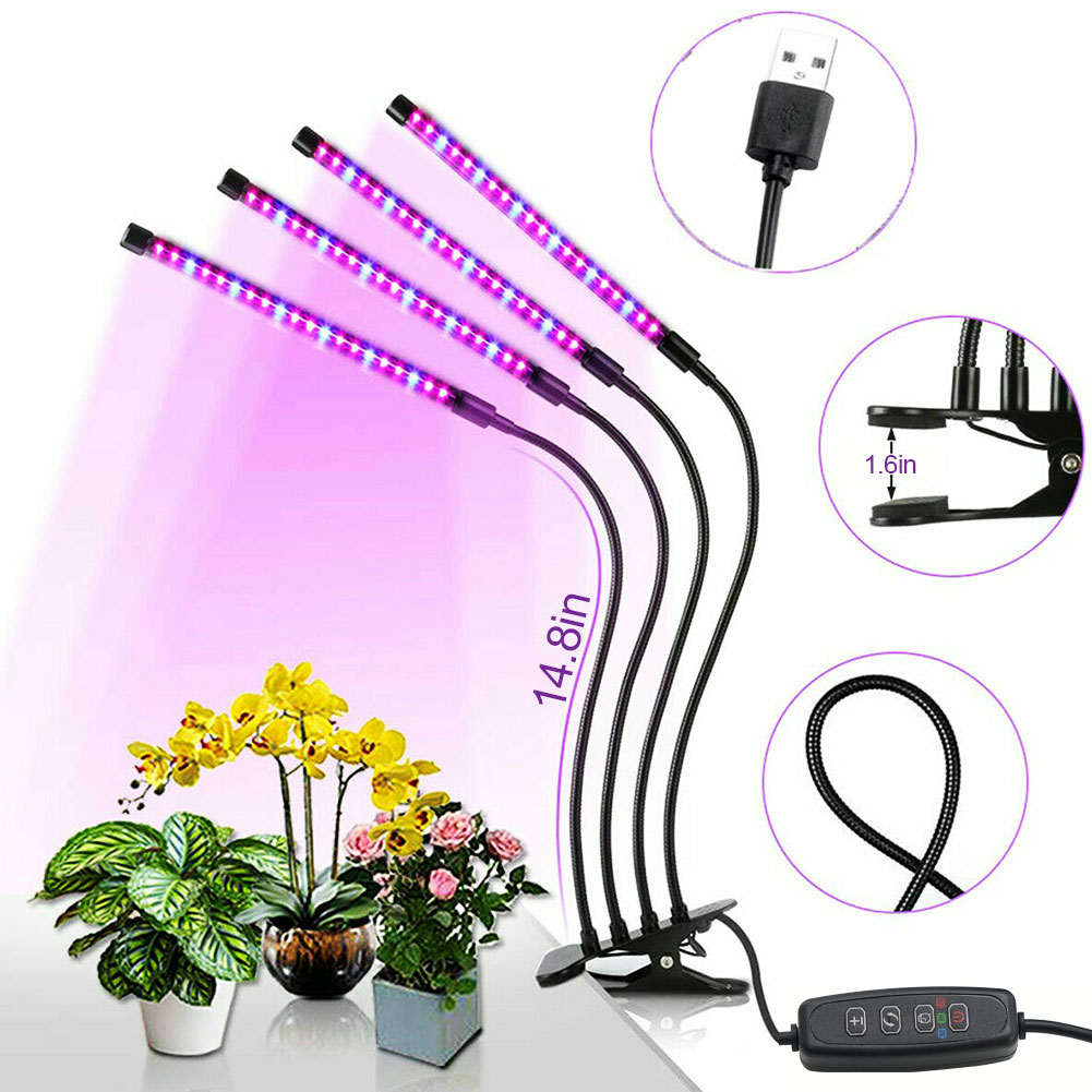 LED Grow Light, Timing, 10 Dimmable Levels, Plant Grow Light for Indoor