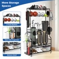 thumbnail image 6 of Costway Golf Bags Storage Garage Organizer,Mobile Sports Equipment Organizer with Wheels, 6 of 10
