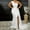 White, variant on Women One Shoulder Long Prom Dress Elegant Bodycon Maxi Formal Party Evening Gowns With Slit Brown L
