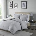 thumbnail image 4 of Madison Park Hayden Reversible Stripe Down Alternative Comforter Mini Set Grey King/Cal King, 4 of 4