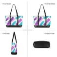 thumbnail image 6 of FORMRS Canvas Laptop Tote Bag for Women with 15.6" Computer Compartments Shoulder Handbag, Purple Drawing, 6 of 7