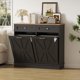 thumbnail image 2 of Gabinete de Basura con Doble Apertura Inclinable de 20 Galones, Gabinete de Madera Oculto para Basura, Mueble de Lavandería Estilo Campestre con Encimera y Cajón, 2 of 7