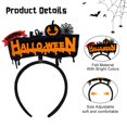 thumbnail image 2 of Halloween Headbands for Women Kids Pumpkin Head Spider Web Happy Halloween Headband Halloween Party Costume Happy Hallow, 2 of 5