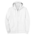 thumbnail image 1 of Classic Fitted Basic Zip Up Hoodied Sweater (2XL, White), 1 of 1