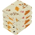 thumbnail image 4 of SKYSONIC Autumn Maple Leaf Cotton Washcloths Set of 6, Highly Absorbent Soft Fingertip Towel for Bathroom, Gym, Hotel and Spa, 12 x 12 Inch, 4 of 7