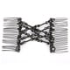 thumbnail image 5 of Salmue Peinetas con elástico por HairZing Peine Doble para Gruesas y mágicas Broche para el Cabello Peine de Clip Peine elástico Doble Disco para Las Mujeres Accesorios para el Cabello(Negro) Ecomeon no, 5 of 5