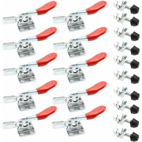 PinesC Toggle Clamp Anti-Slip Horizontal Toggle Clamp Heavy Duty Toggle Clamp - 10pcs
