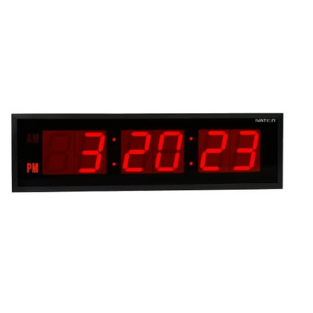 Ivation Huge Large Big Oversized Digital LED Clock Shelf or Wall