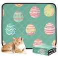 thumbnail image 2 of Qxltty A Pattern Of Colorful Easter Eggs Cat litter Pads Pet Set of 2 Diaper Mats Center Anti-leakage Layer Absorbent Soft and Comfortable, 2 of 7