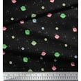 thumbnail image 2 of Soimoi Georgette Viscose Fabric Star & Planet Galaxy Print Fabric by The Yard 42 Inch Wide, 2 of 3