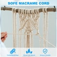 thumbnail image 4 of Unique Bargains 3 mm x 218 Yard Macrame Cord Soft Cotton Colored Macrame Crafts Yarn Rope, Coffee, 4 of 7
