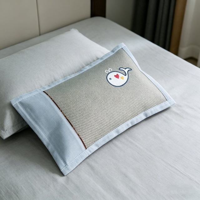 Funda de almohada de ratán para niños: lindos diseños de animales, desmontable y de doble cara, funda de almohada refrescante para niños pequeños, ideal para el dormitorio, la guardería, el
