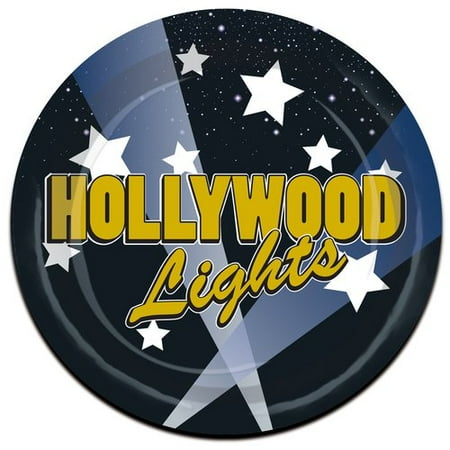 - The Beistle Company Awards Night Hollywood Lights Paper Dessert Plate