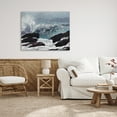 thumbnail image 2 of Stupell Industries Crashing Waves Ocean Rocks Cliffs Rough Waters Painting Gallery Wrapped Canvas Print Wall Art, Design by Lettered and Lined, 2 of 7