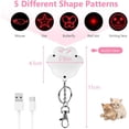 thumbnail image 3 of Puntero para gato, 7 en 1, ajustable, 5 patrones, mini linterna LED, llavero interactivo, juguete para gato LED, luz roja/púrpura/blanca recargable por USB, para herramienta de entrenamiento par, 3 of 5