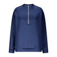 thumbnail image 3 of Duoif Womens Sweatshirt, Women's Casual Hoodie - Solid Color Deep V-Neck with Splicing Sweatshirt for Women Blue S, 3 of 6