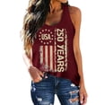 thumbnail image 2 of Women Patriotic Shirts 4th of July T Shirts Casual Printed Sleeveless Tank Top Stretchy Basic Fashion Dressy Blouse Tops 3XL, 2 of 5