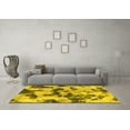 thumbnail image 3 of Ahgly Company Indoor Round Abstract Yellow Modern Area Rugs, 7' Round, 3 of 4