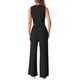thumbnail image 3 of Conjuntos informales de 2 piezas de INSPIRE CHIC para mujer, con cuello redondo, sin mangas, top corto y pantalones de pierna ancha, conjunto de lounge de verano XL negro, 3 of 4