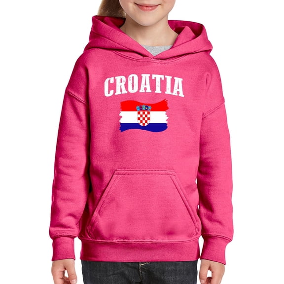 NIB - Big Girls Hoodies and Sweatshirts - Croatia Flag